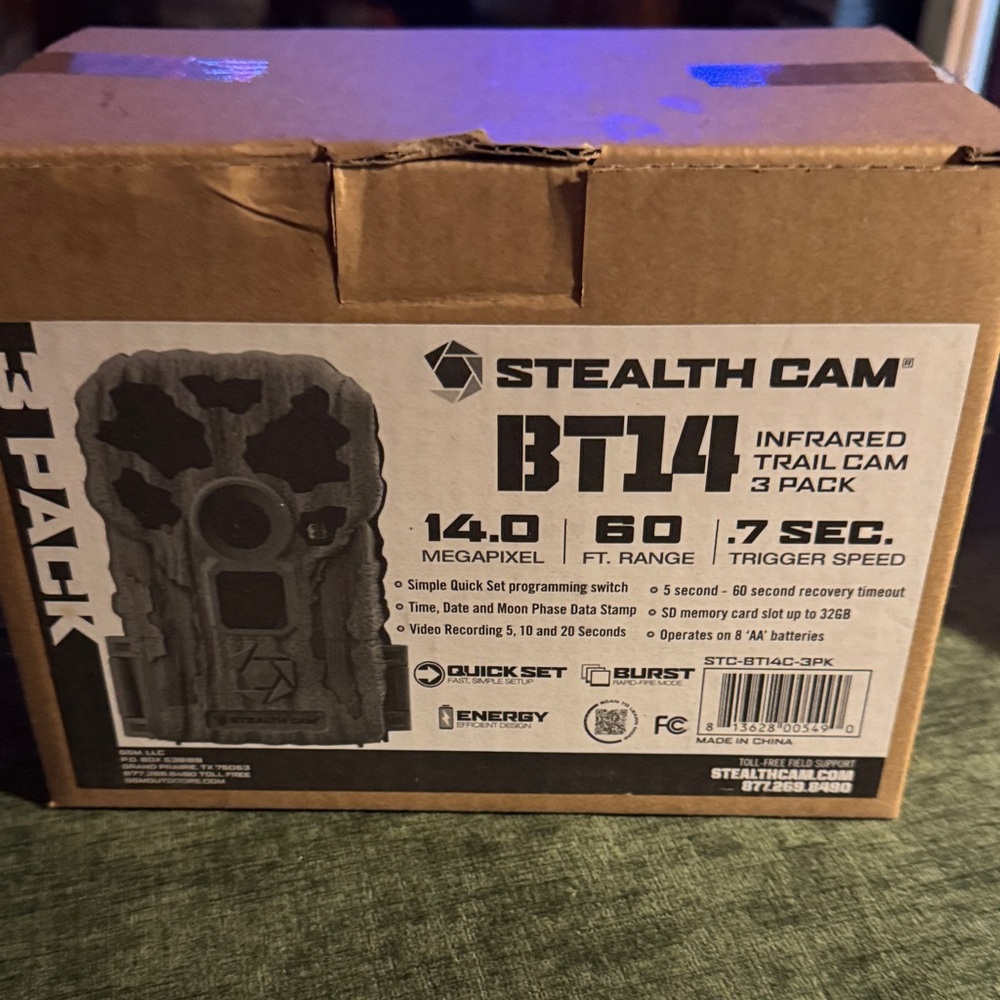 BT14 Infrared Trail Camera 3 Pack - Black